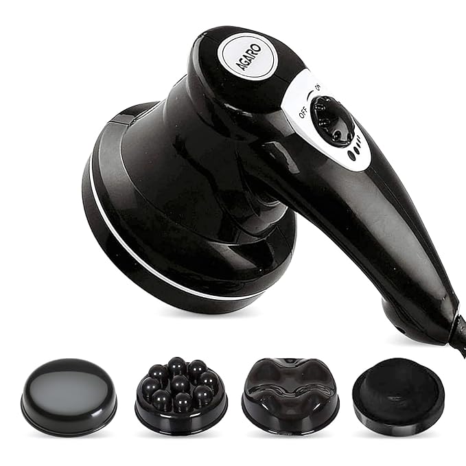 AGARO Atom Electric Handheld Full Body Massager with 3 Massage Heads