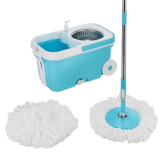 Amazon Brand - Presto! Elite Spin Mop with Steel Wringer