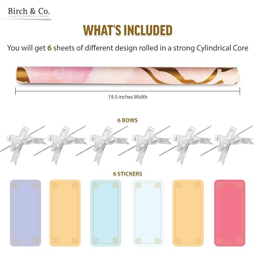 Birch & Co. Gift Wrapping Paper Sheet | Gift Paper | Gift Wrap Roll