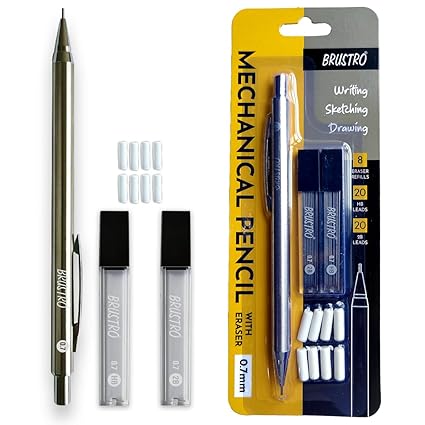 BRUSTRO Mechanical Pencil Set | HB-20 leads, 2B-20 leads