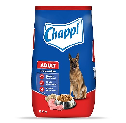 Chappi Adult (1+ Years) Dry Dog Food, Chicken & Rice, 20 kg