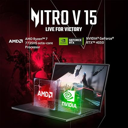 Acer Nitro V Gaming Laptop AMD Ryzen 7-7735HS