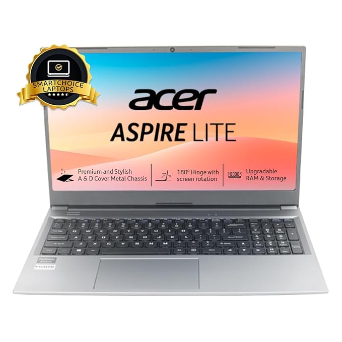 Acer [Smartchoice] Aspire Lite AMD Ryzen 3 5300U Premium Thin and Light Laptop