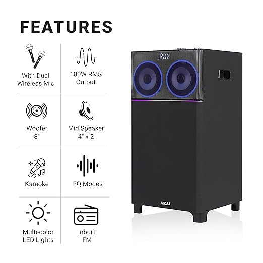 AKAI Bluetooth Party Speaker with Mic