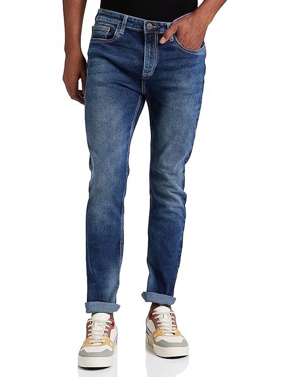 Amazon Brand - INKAST Men's Slim Carrot Fit Stretch Jeans