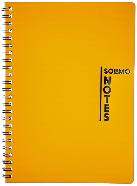 Amazon Brand - Solimo Notebooks, Spiral-Bound, Lightweight, Vibrant Colours