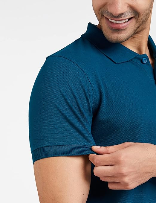 Amazon Brand - Symbol Men's Cotton Rich Polo T Shirt