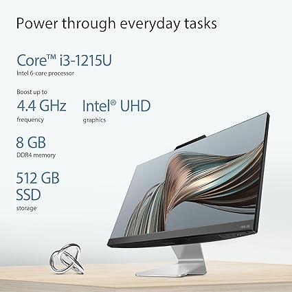 ASUS AiO A3 Series, FHD, Intel Core i3-1215U 12th Gen, All-in-One Desktop