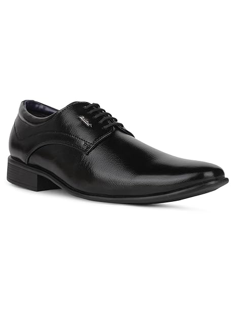 Bata 8216 Boss-Grip Black Derby Shoes for Men