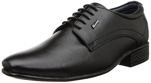 Bata 8216 Boss-Grip Black Derby Shoes for Men