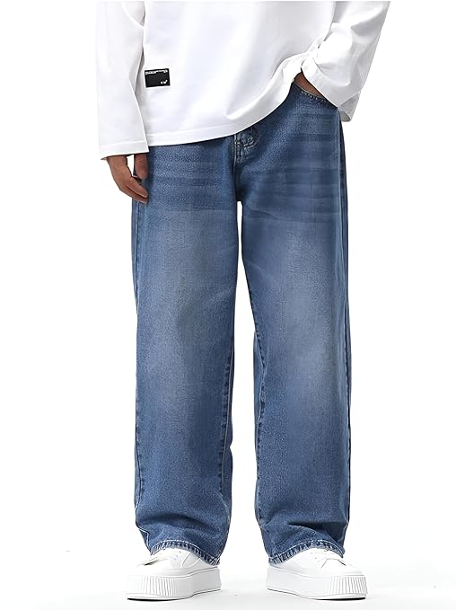 Ben Martin Men's Denim Cotton Oversized Loose Baggy Fit Jeans