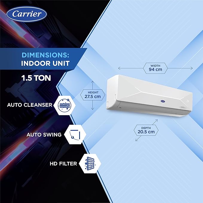 Carrier 1.5 Ton 3 Star X-Line LED Flexicool Inverter Split AC