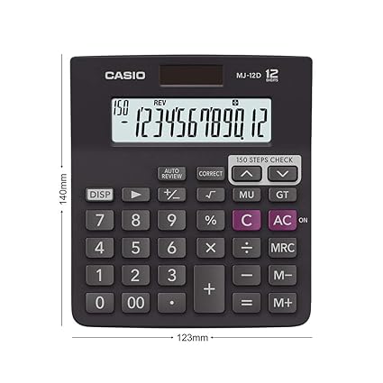 Casio MJ-12D 150 Steps Check and Correct Desktop Calculator