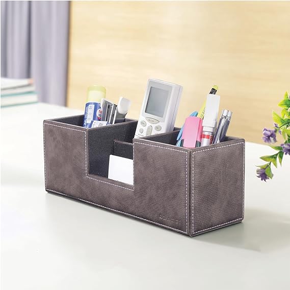 CLADD INTERNATIONAL Vegan Leather Counter Top Desk Organizer