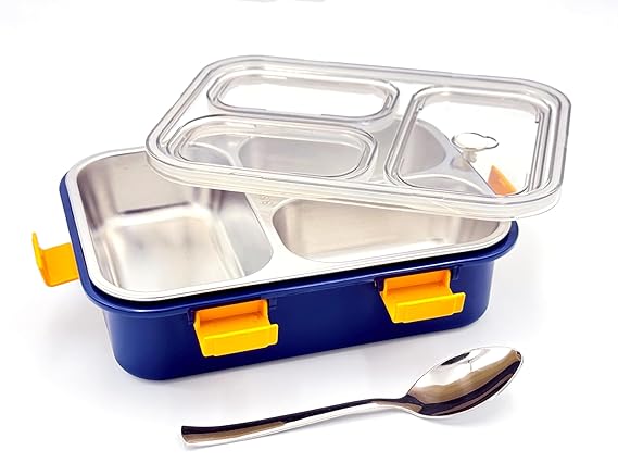 Darkpyro 3 Compartment Stainless Steel Lunch Box