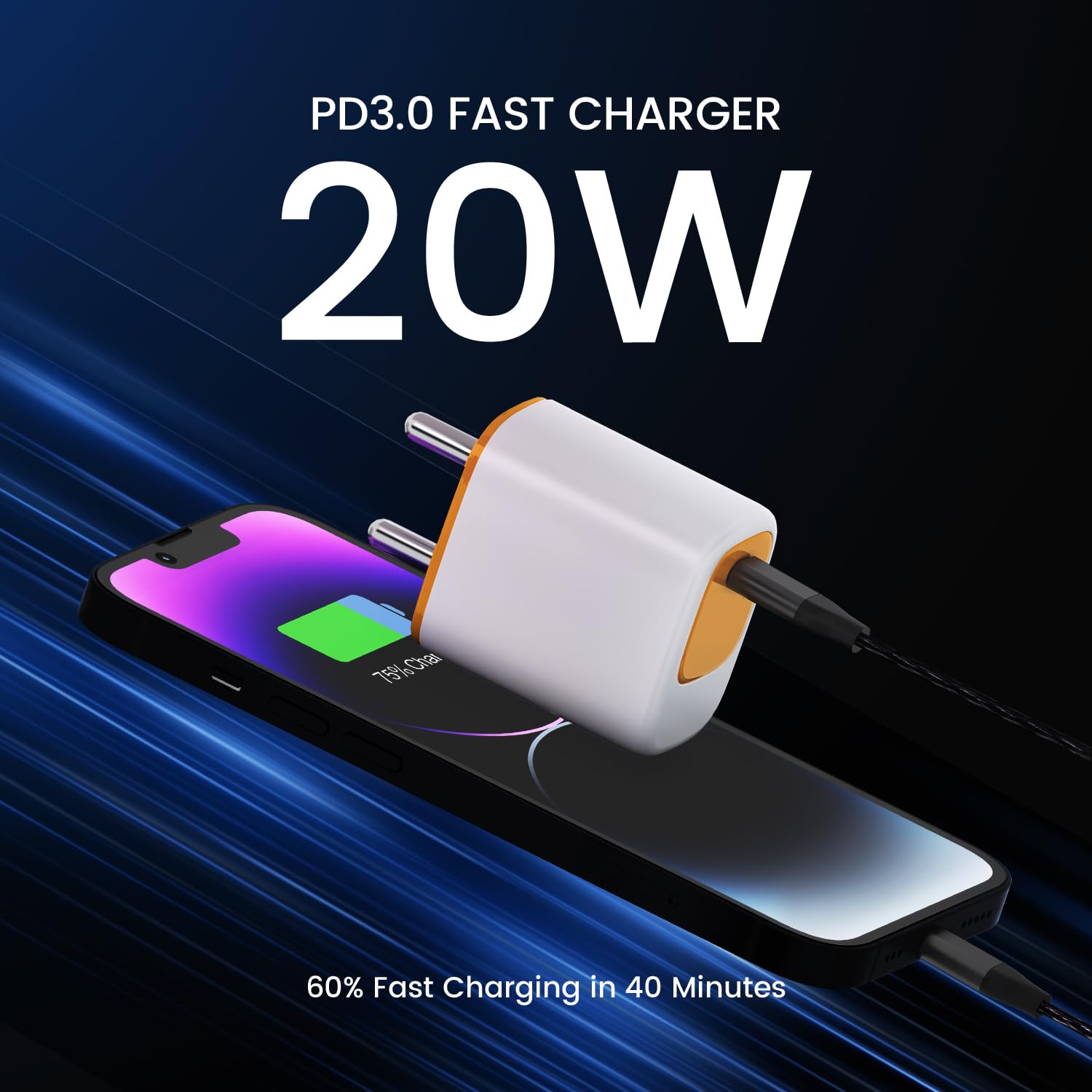 DeperAI 20W GaN III Fast Charger | Type C Charger for iPhone & iPad