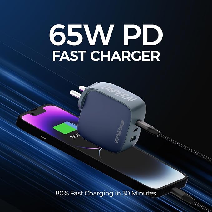 DeperAI 65W 3-in-1 Fast Charger Adapter