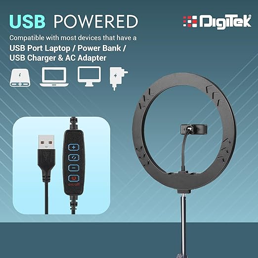 DIGITEK (DRL-14C) 14 Inch LED Ring Light with 5ft Stand