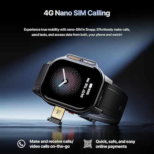 Fire-Boltt Snapp Smart Watch, Selfie Camera, AMOLED Display