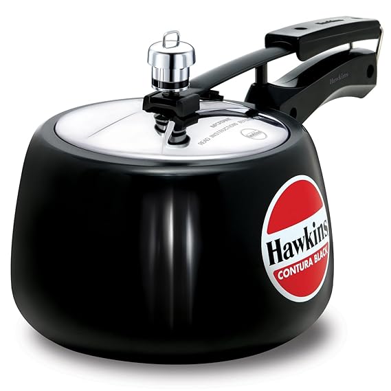 Hawkins 3 Litre Contura Black Pressure Cooker