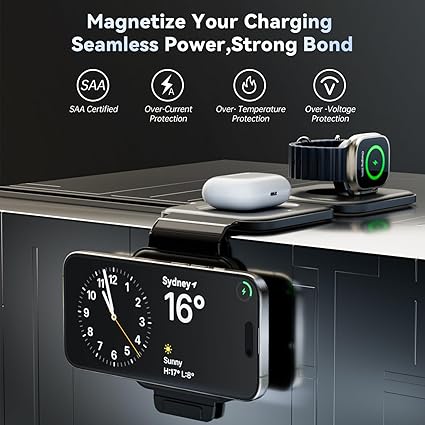 HEYMIX Wireless Charger, 3 in 1 Wireless Charging Station