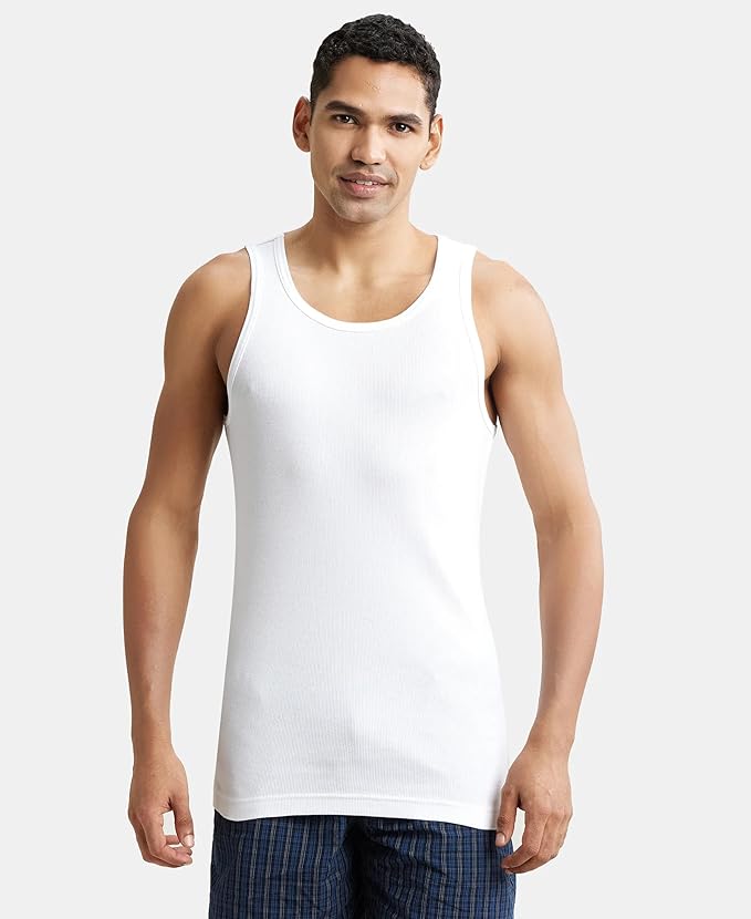 Jockey 8823 Men's Super Combed Cotton Rib Round Neck Sleeveless Vest