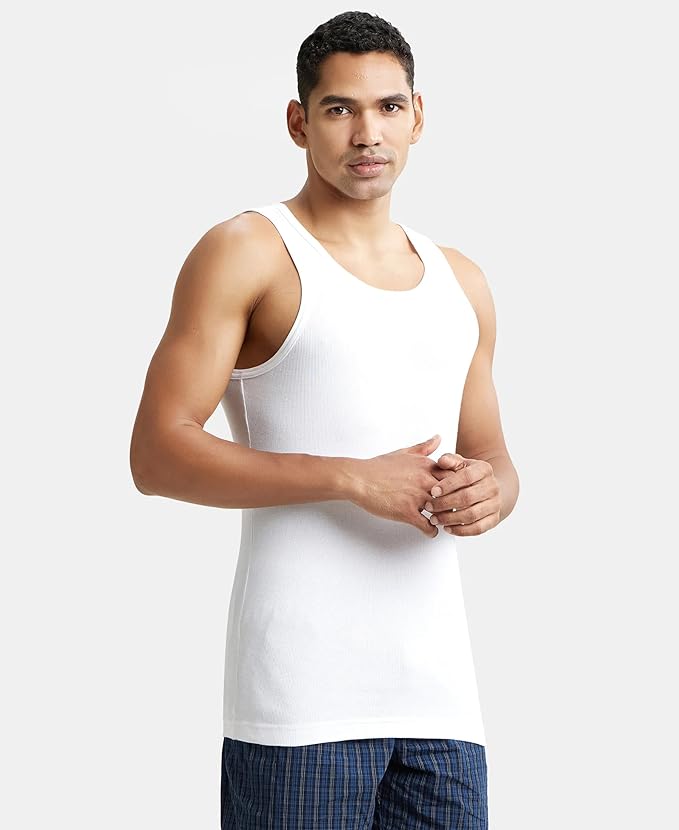 Jockey 8823 Men's Super Combed Cotton Rib Round Neck Sleeveless Vest