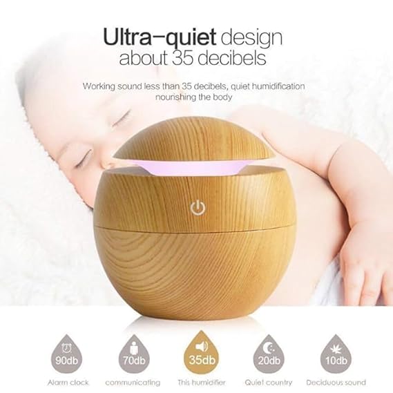 Larrito Wooden Cool Mist Humidifiers Essential Oil Diffuser Aroma Air Humidifier