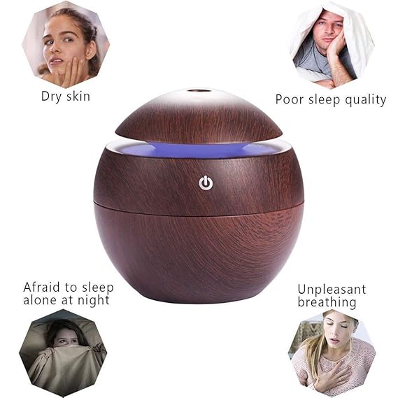 Larrito Wooden Cool Mist Humidifiers Essential Oil Diffuser Aroma Air Humidifier