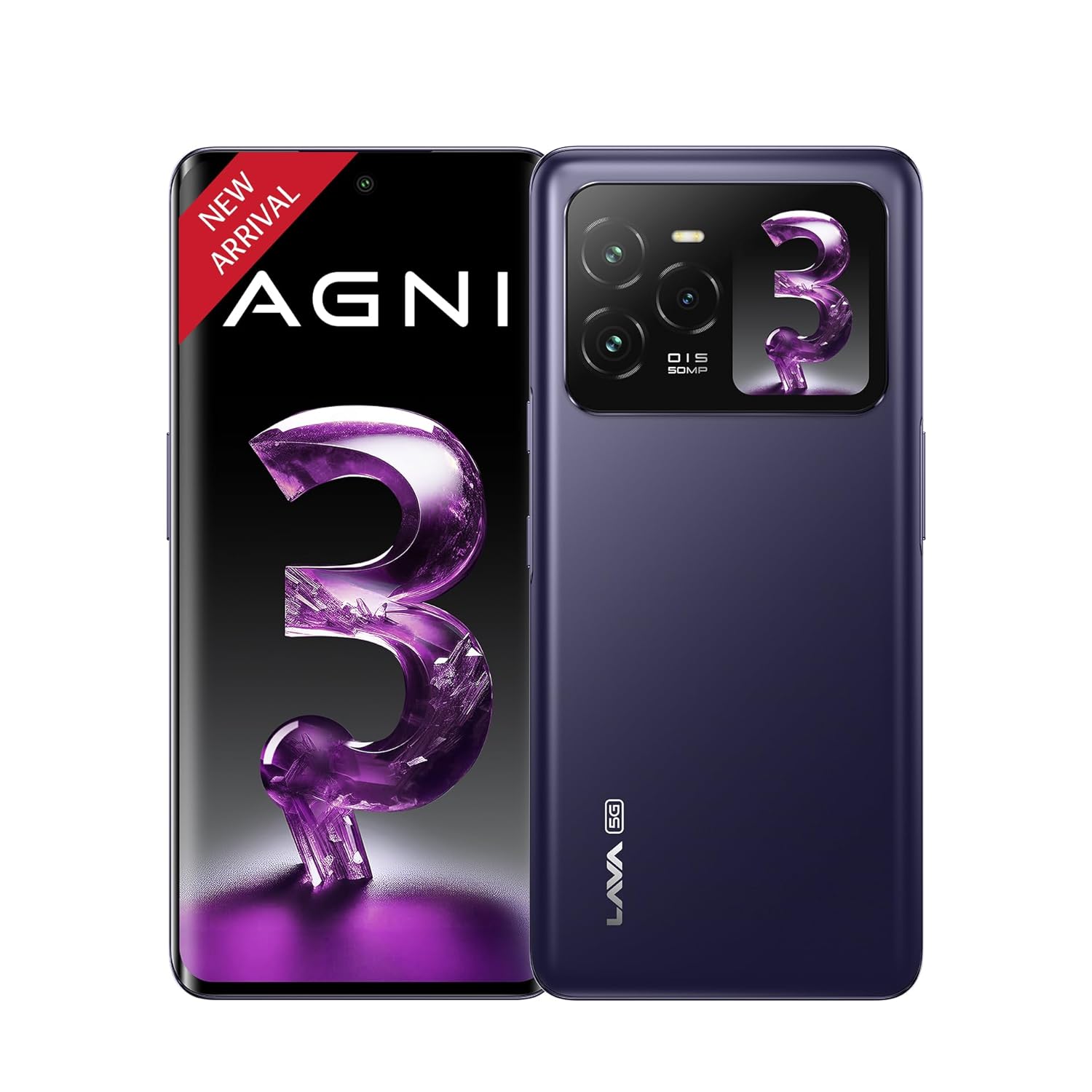 Lava Agni 3 5G (Heather Glass, 8GB+128GB) | India's 1st Dual AMOLED Smartphone