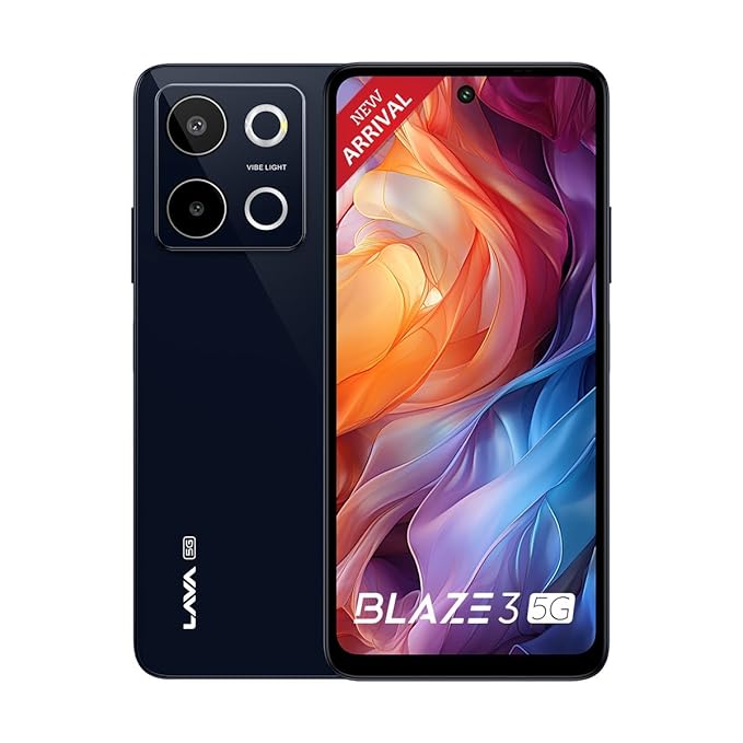 Lava Blaze 3 5G (Glass Blue 6GB RAM, 128GB Storage)