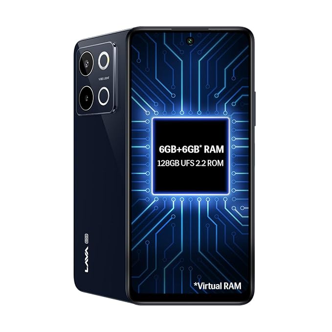 Lava Blaze 3 5G (Glass Blue 6GB RAM, 128GB Storage)