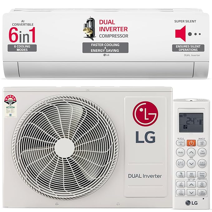 LG 1 Ton 5 Star AI Dual Inverter Split Ac