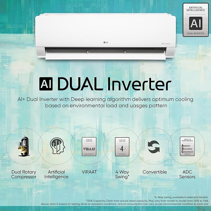 LG 1 Ton 5 Star AI Dual Inverter Split Ac