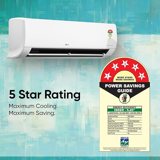 LG 1 Ton 5 Star AI Dual Inverter Split Ac