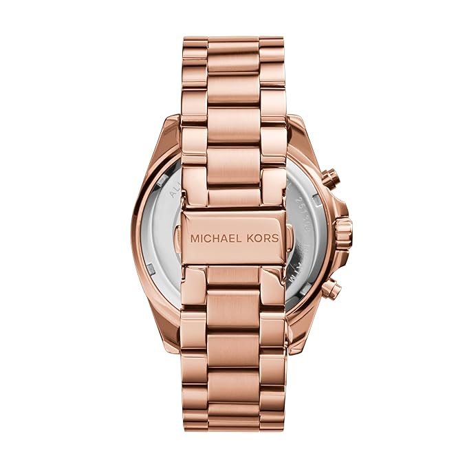 Michael Kors Stainless Steel Lexington Analog Gold Dial Women's Watch