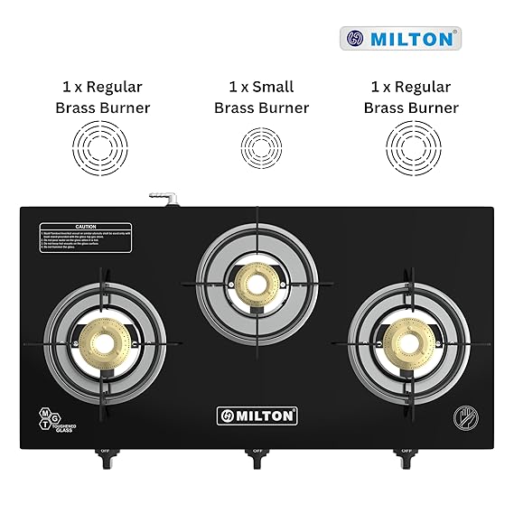 Milton Premium Pro 3 Burners Auto Ignition Gas Stove