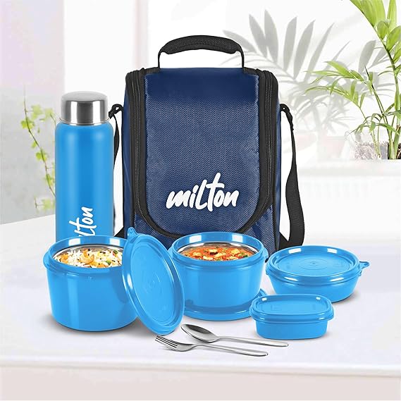 MILTON Pro Lunch Tiffin (3 Microwave Safe Inner Steel Containers)