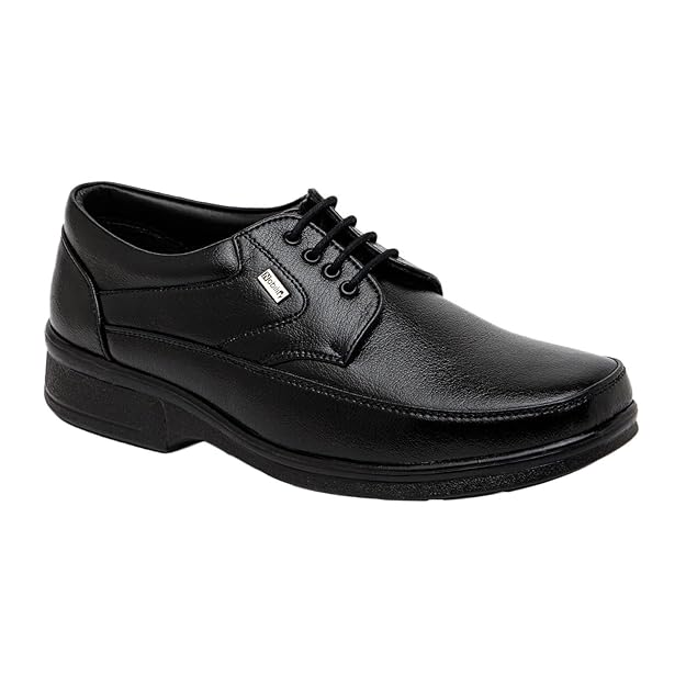 NOBILITY Faux Leather Black Formal Lace Up Shoes for Men