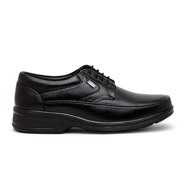 NOBILITY Faux Leather Black Formal Lace Up Shoes for Men