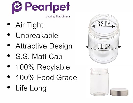 PEARLPET Plus Range Plastic Storage Jars & Containers For Kitchen