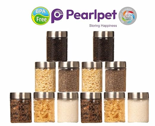 PEARLPET Plus Range Plastic Storage Jars & Containers For Kitchen