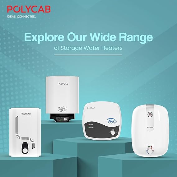 Polycab Elanza Dlx 4-Star, 10 litre, 2KW Electric Storage Geyser