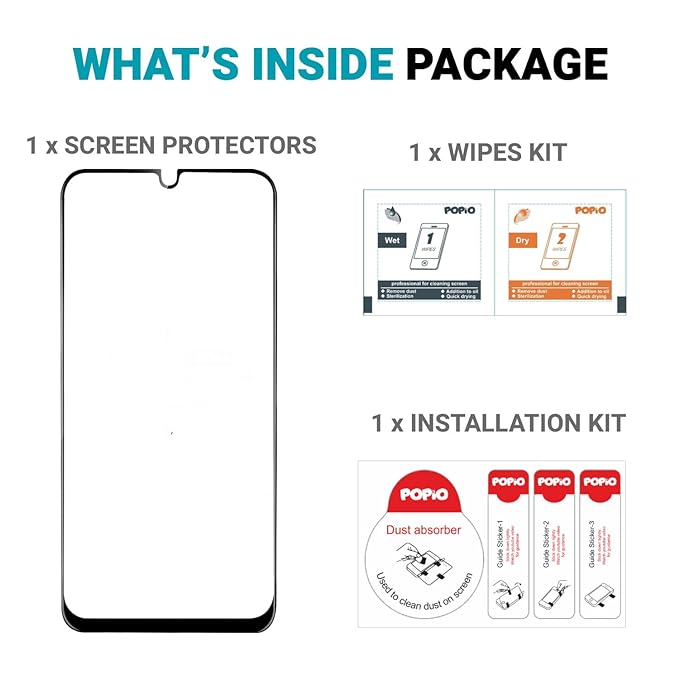 POPIO Tempered Glass Screen Protector Compatible For Samsung Galaxy A15