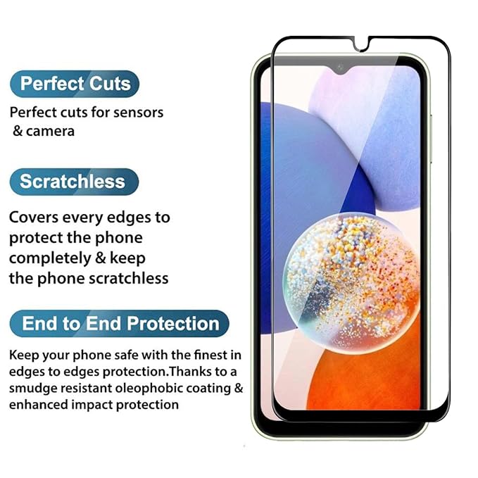 POPIO Tempered Glass Screen Protector Compatible For Samsung Galaxy A15