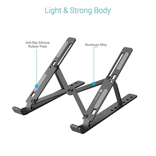 Portronics My Buddy K Portable Laptop Stand with Adjustable Height