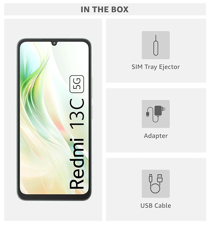 Redmi 13C 5G (Startrail Green, 4GB RAM, 128GB Storage)