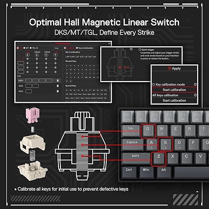 Redragon K617 Rapid Trigger Gaming, Wired Mechanical Keyboard