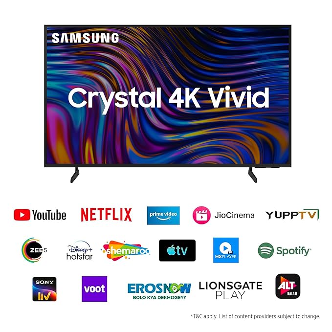 Samsung 108 cm (43 inches) D Series Crystal 4K Vivid Ultra HD Smart LED TV