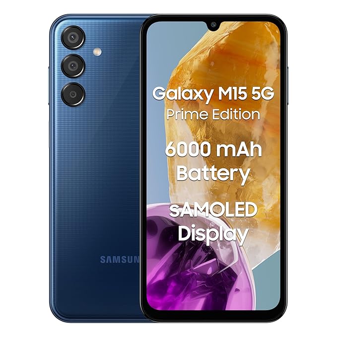 Samsung Galaxy M15 5G Prime Edition (Blue Topaz,4GB RAM,128GB Storage)